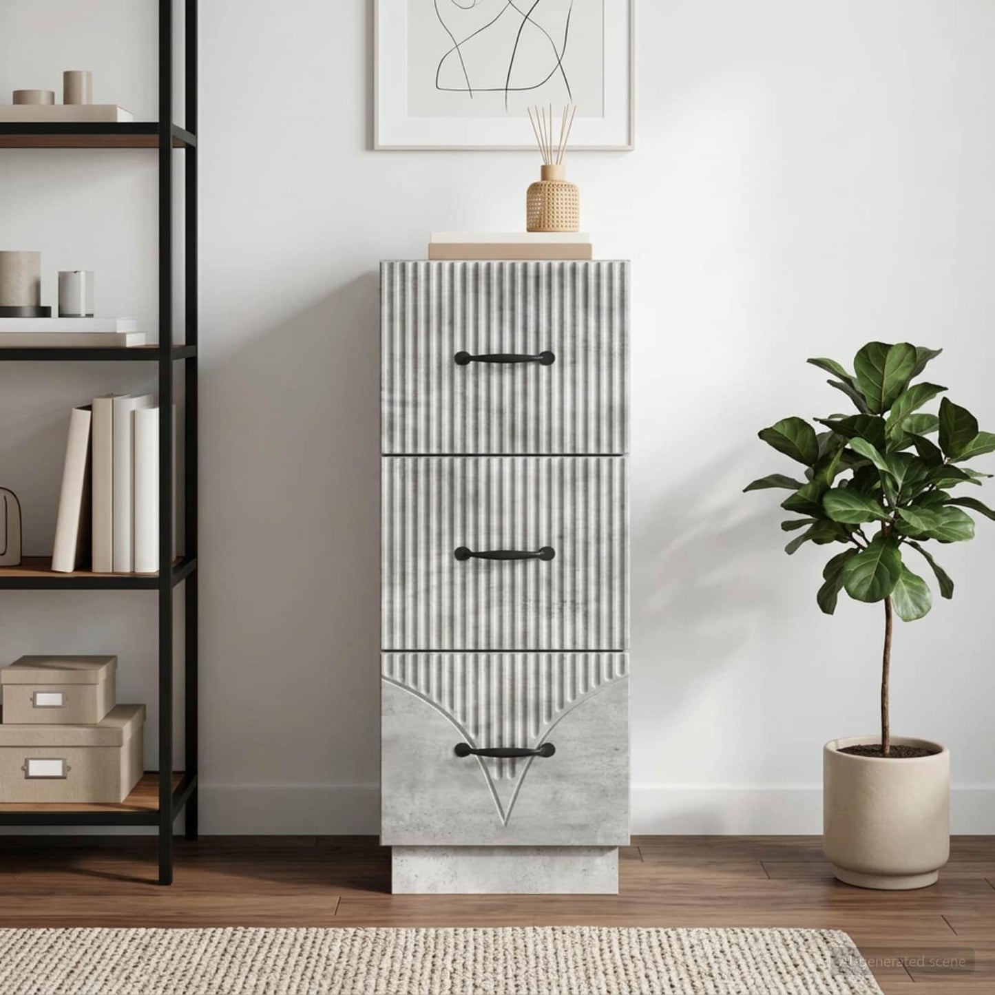 vidaXL Ντουλάπι με Συρτάρια 33 x 34,5 x 87 εκ. Επεξεργασμένο Ξύλο