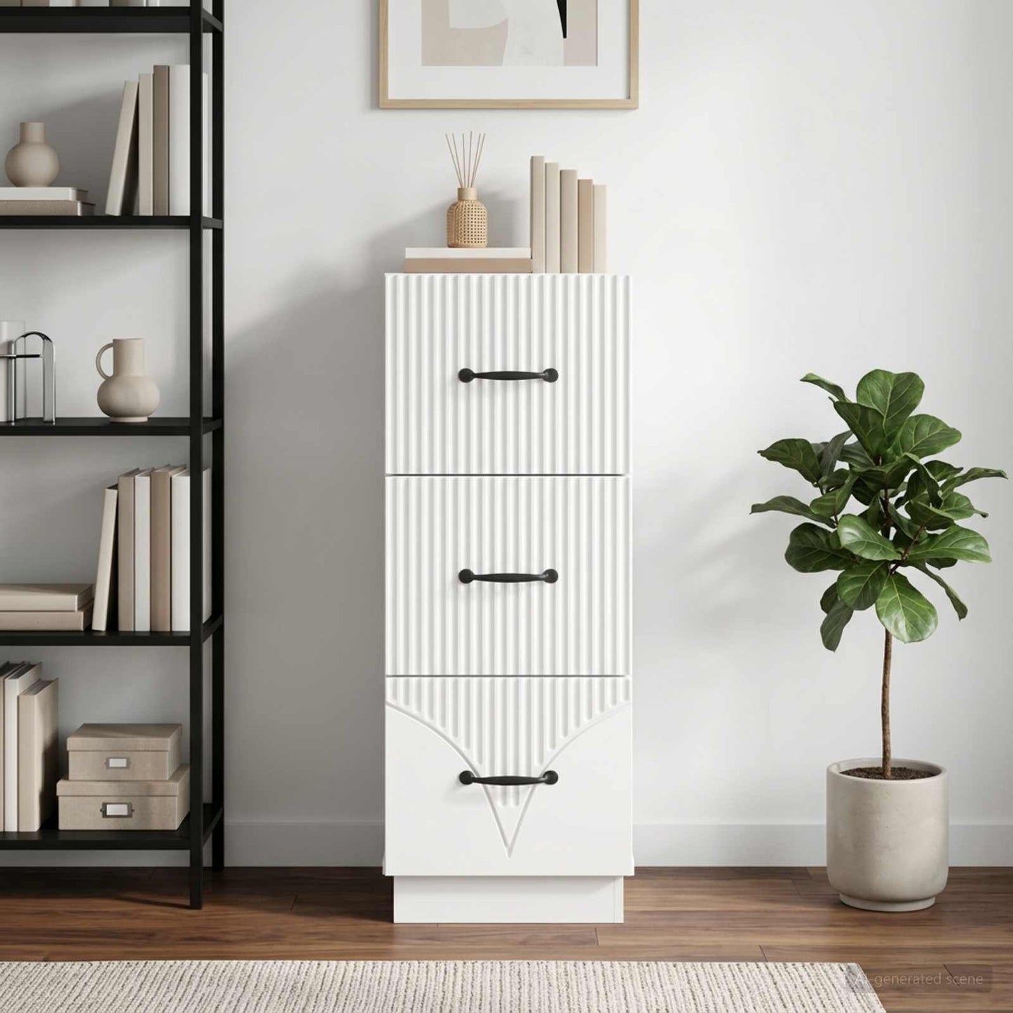 vidaXL Ντουλάπι με Συρτάρια 33 x 34,5 x 87 εκ. Επεξεργασμένο Ξύλο