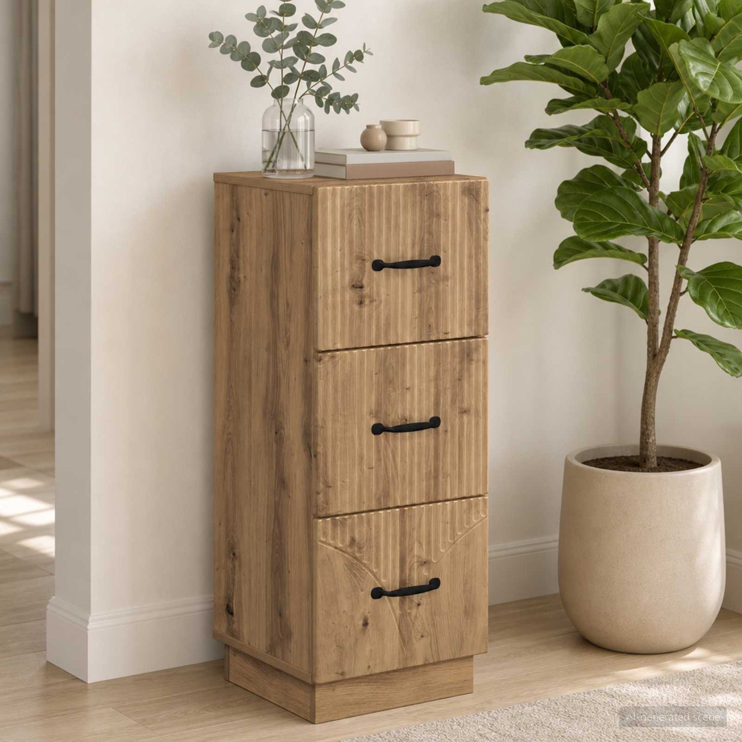 vidaXL Ντουλάπι με Συρτάρια 33 x 34,5 x 87 εκ. Επεξεργασμένο Ξύλο