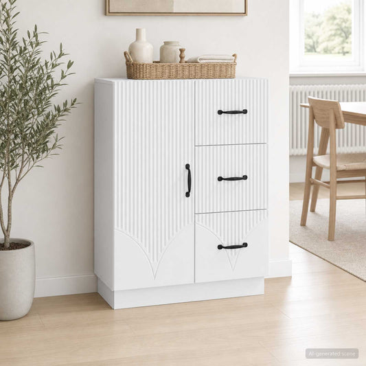 vidaXL Πλαϊνό γραφείο Λευκό 66 x 34,5 x 87 εκ. Επεξεργασμένο Ξύλο