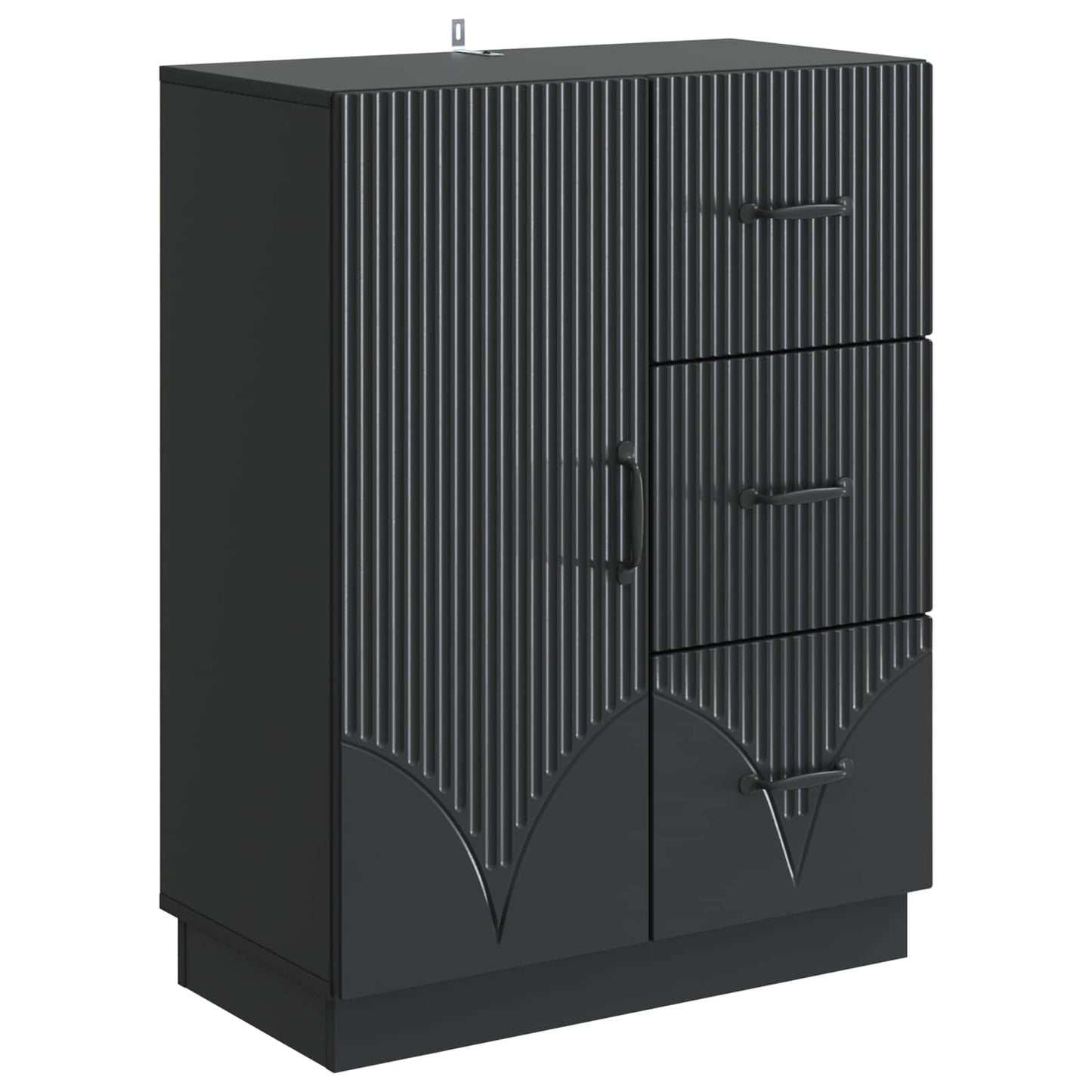 vidaXL Πλαϊνό γραφείο Μαύρο 66 x 34,5 x 87 εκ. Επεξεργασμένο Ξύλο
