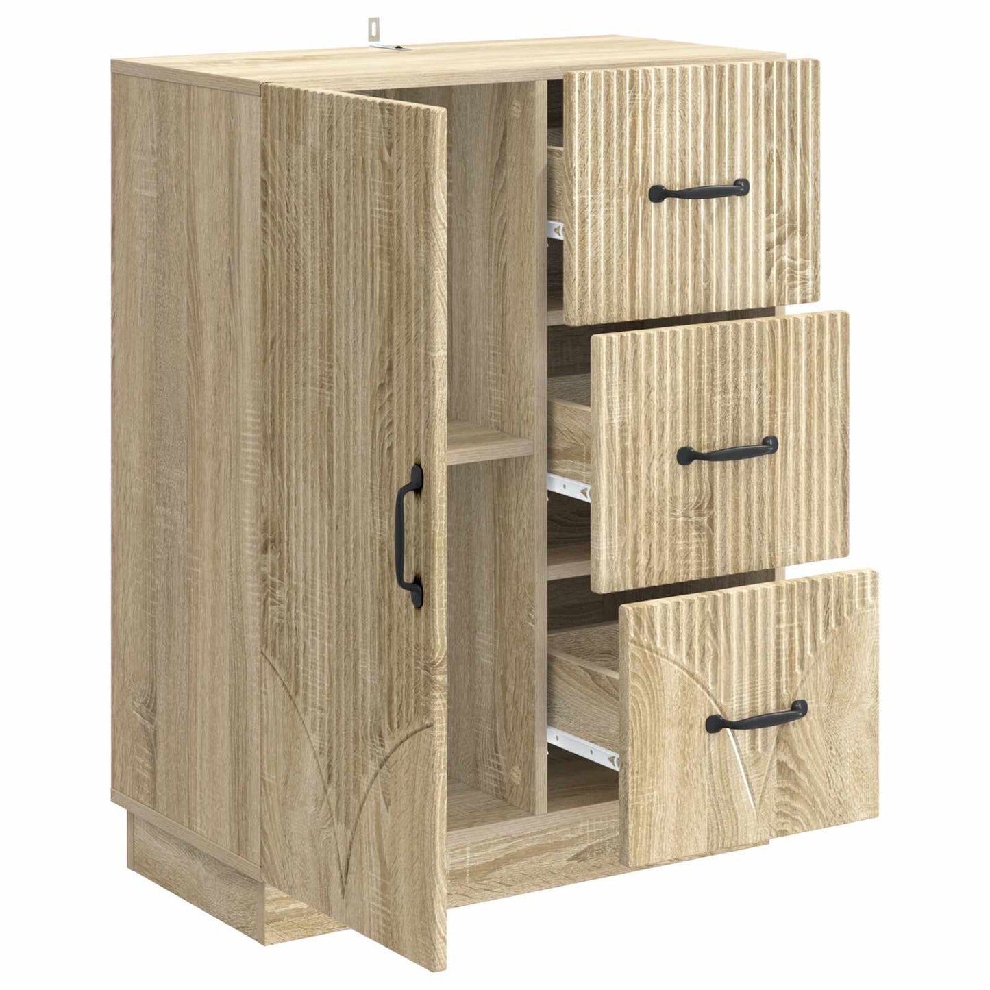 vidaXL Πλαϊνό γραφείο με συρτάρι Sonoma Δρυς 66 x 34,5 x 87 εκ.