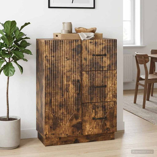 vidaXL Πλαϊνό γραφείο Καπνισμένο Ξύλο Δρυός 66 x 34,5 x 87 εκ.