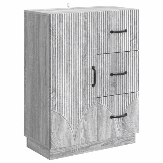 vidaXL Πλαϊνό γραφείο με συρτάρι Γκρι Sonoma 66 x 34,5 x 87 εκ.