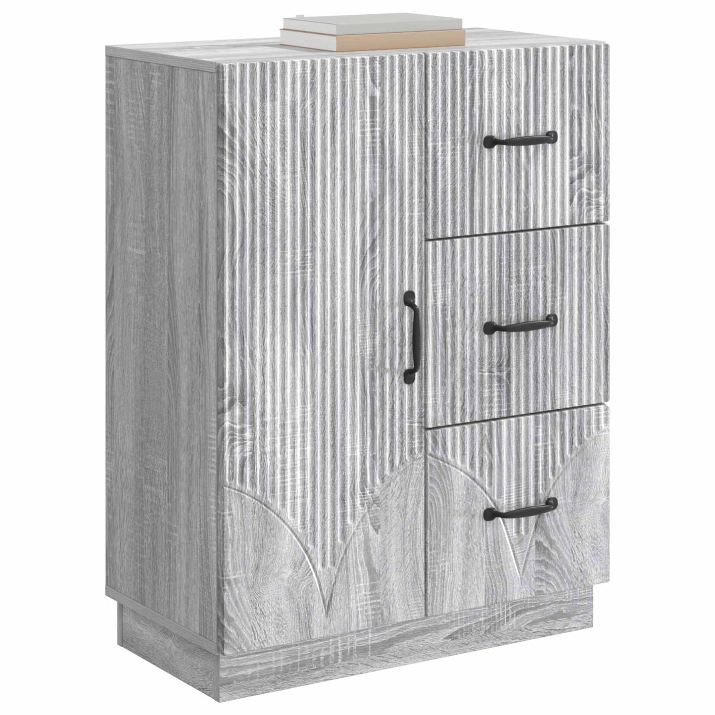 vidaXL Πλαϊνό γραφείο με συρτάρι Γκρι Sonoma 66 x 34,5 x 87 εκ.