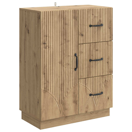 vidaXL Πλαϊνό γραφείο Artisan Δρυς 66 x 34,5 x 87 εκ.