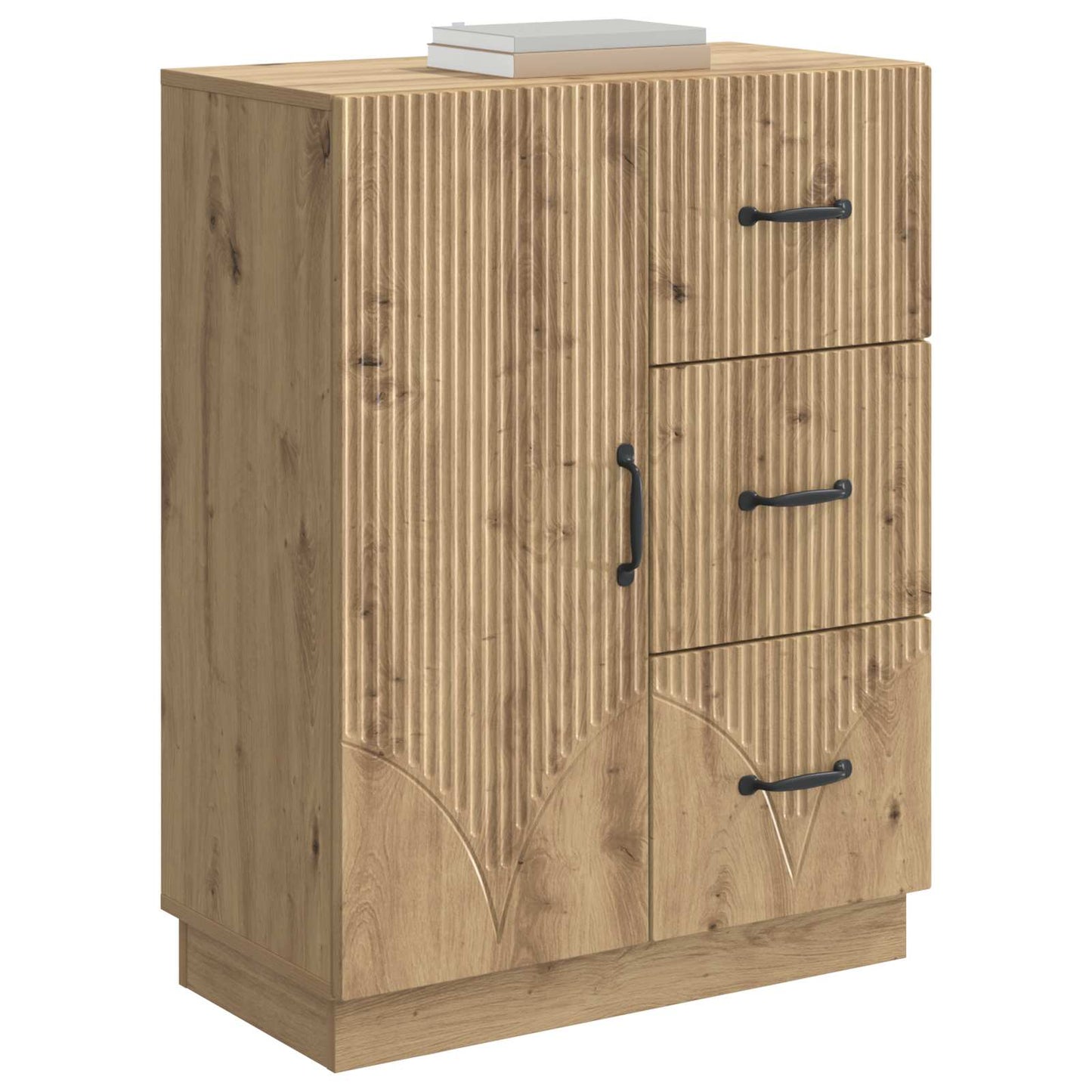 vidaXL Πλαϊνό γραφείο Artisan Δρυς 66 x 34,5 x 87 εκ.