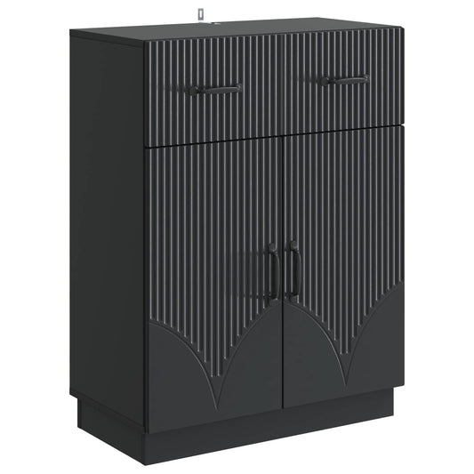 vidaXL Πλαϊνό γραφείο Μαύρο 66 x 34,5 x 87 εκ. Επεξεργασμένο Ξύλο