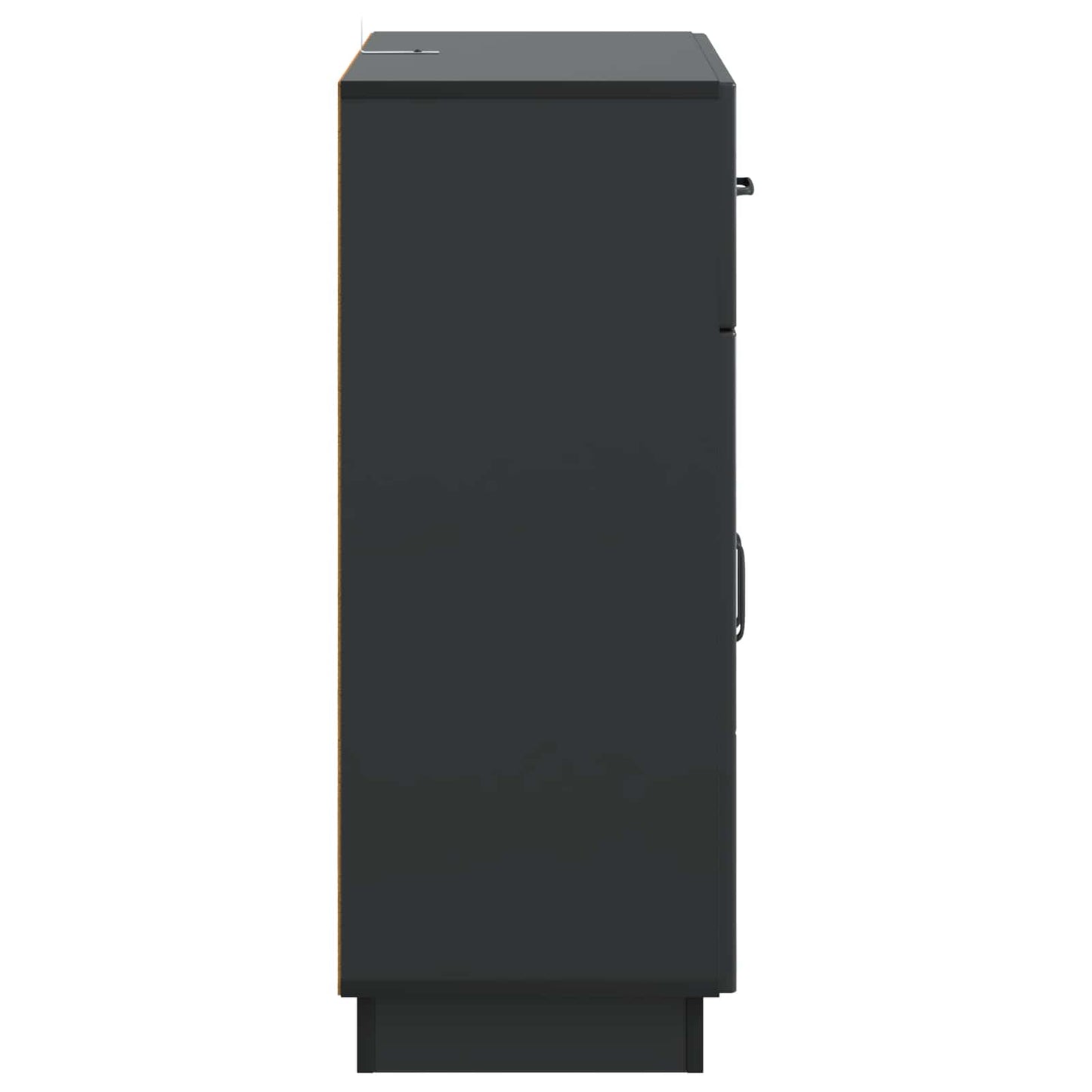 vidaXL Πλαϊνό γραφείο Μαύρο 66 x 34,5 x 87 εκ. Επεξεργασμένο Ξύλο