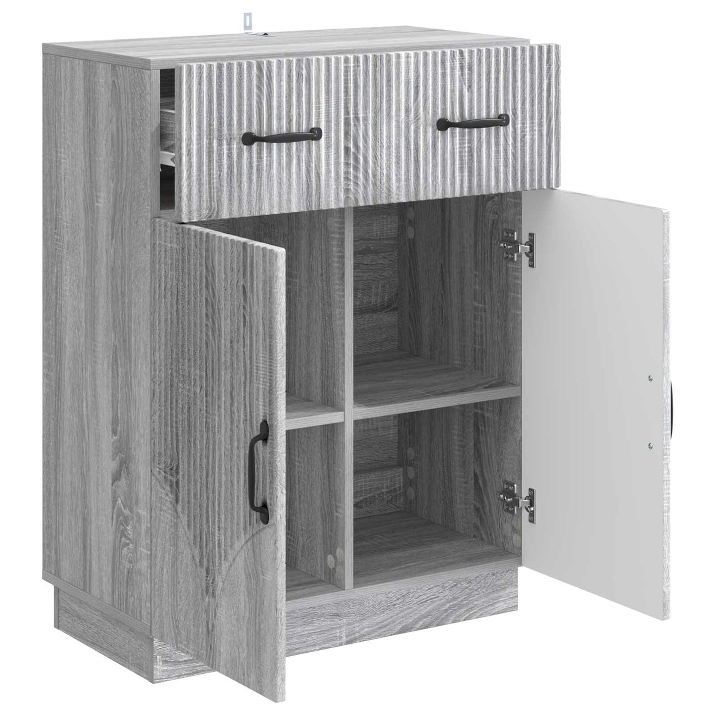 vidaXL Πλαϊνό γραφείο με συρτάρι Γκρι Sonoma 66 x 34,5 x 87 εκ.