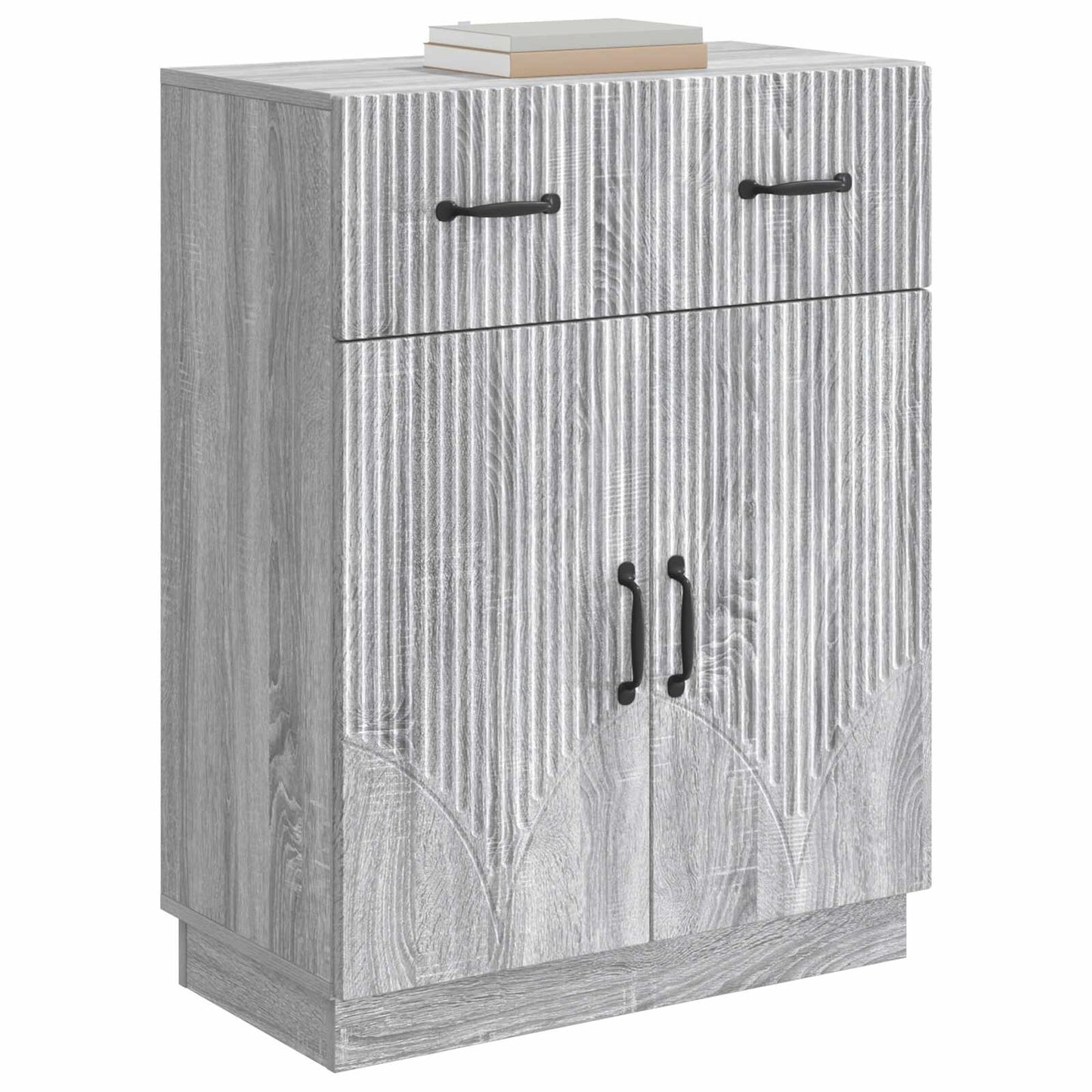 vidaXL Πλαϊνό γραφείο με συρτάρι Γκρι Sonoma 66 x 34,5 x 87 εκ.