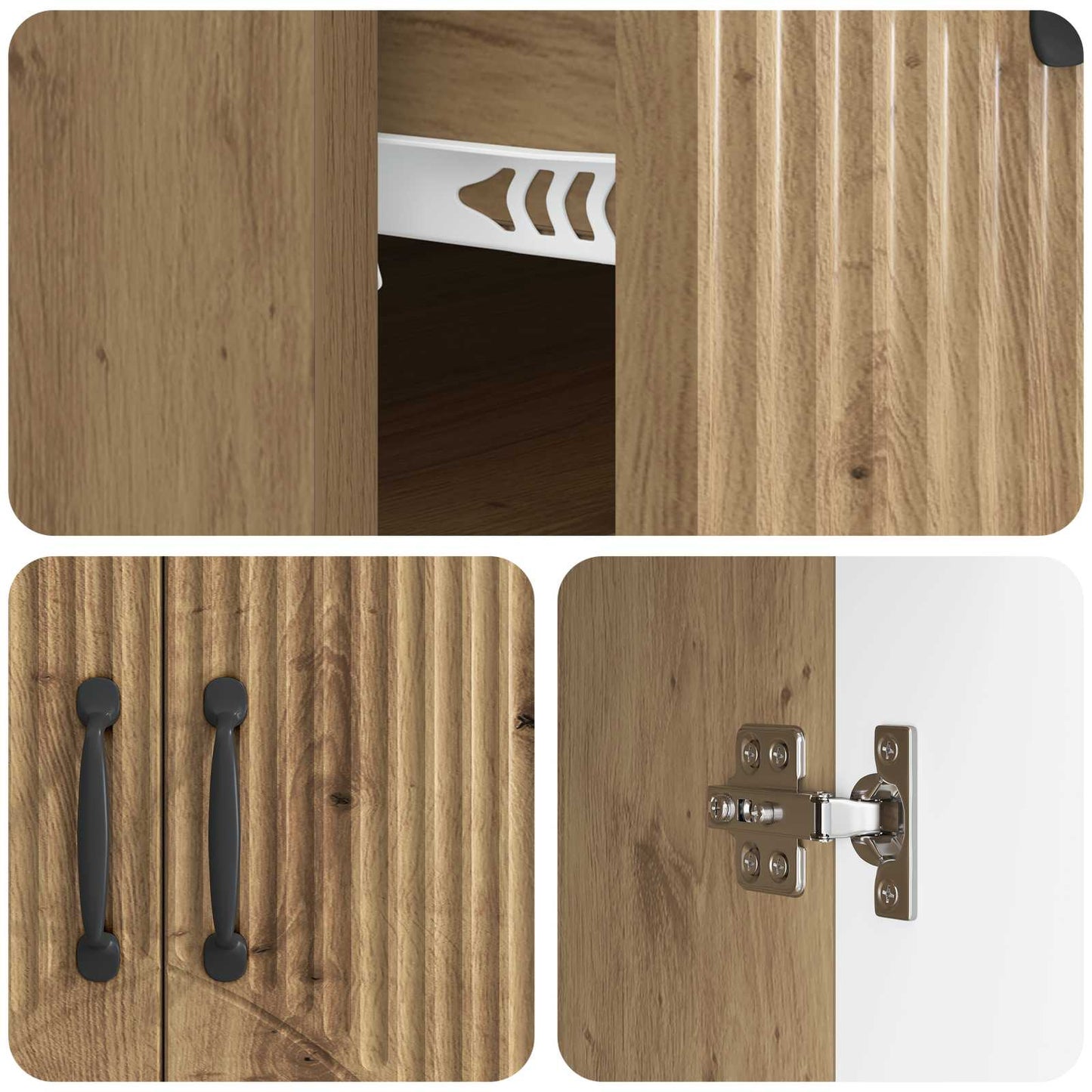 vidaXL Πλαϊνό γραφείο Artisan Δρυς 66 x 34,5 x 87 εκ.