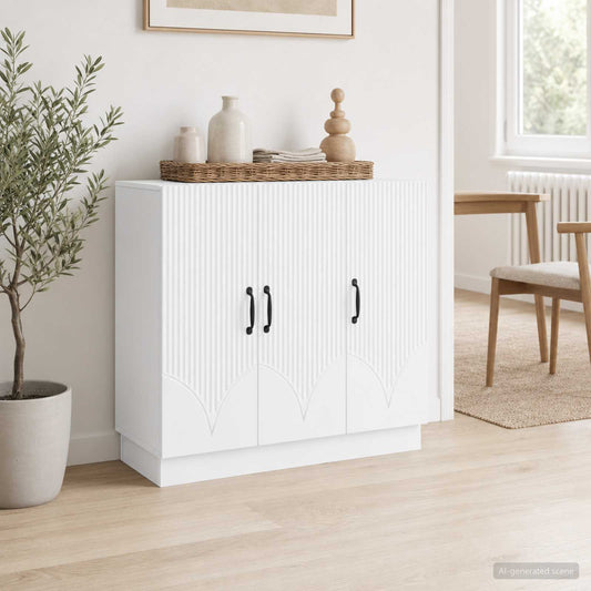vidaXL Πλαϊνό γραφείο Λευκό 89 x 34,5 x 77 εκ. Επεξεργασμένο Ξύλο