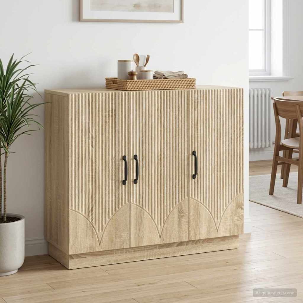 vidaXL Πλαϊνό γραφείο Sonoma Δρυς 89 x 34,5 x 77 εκ.
