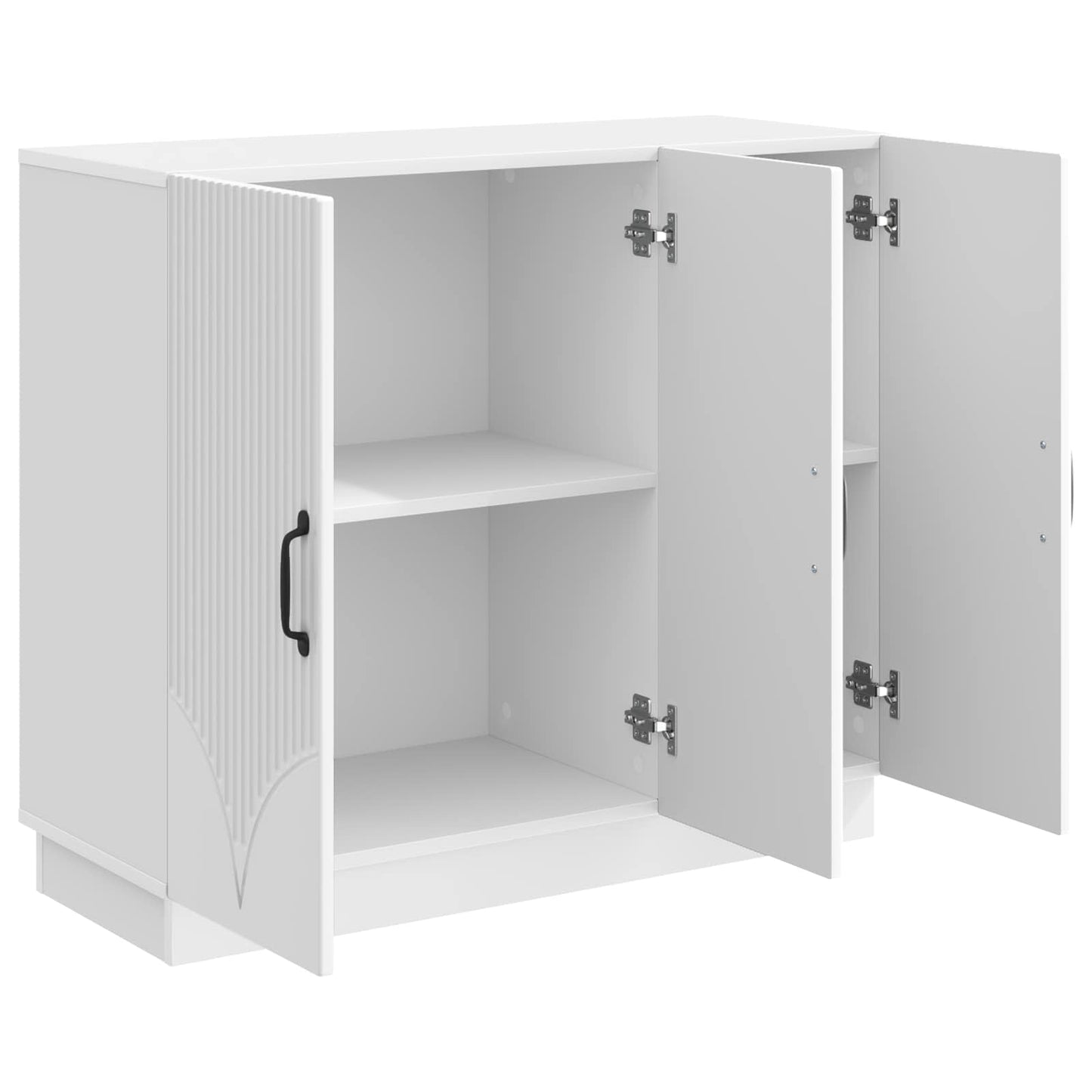 vidaXL Πλαϊνό γραφείο Γυαλιστερό Λευκό 89 x 34,5 x 77 εκ.