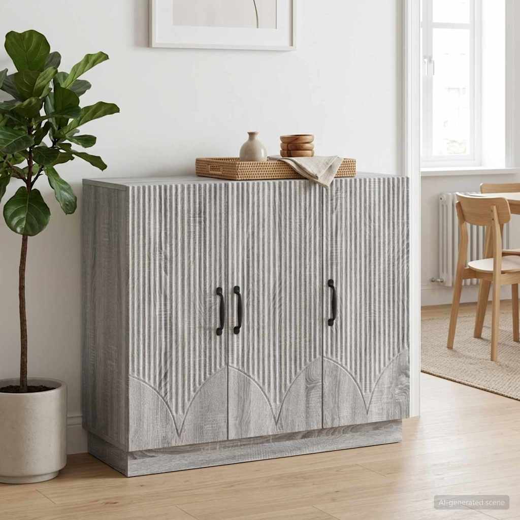 vidaXL Πλαϊνό γραφείο Γκρι Sonoma 89 x 34,5 x 77 εκ.