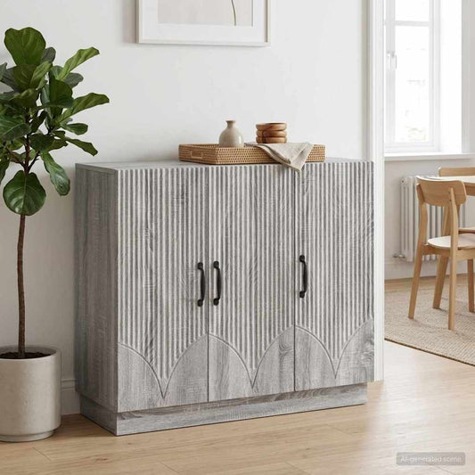 vidaXL Πλαϊνό γραφείο Γκρι Sonoma 89 x 34,5 x 77 εκ.