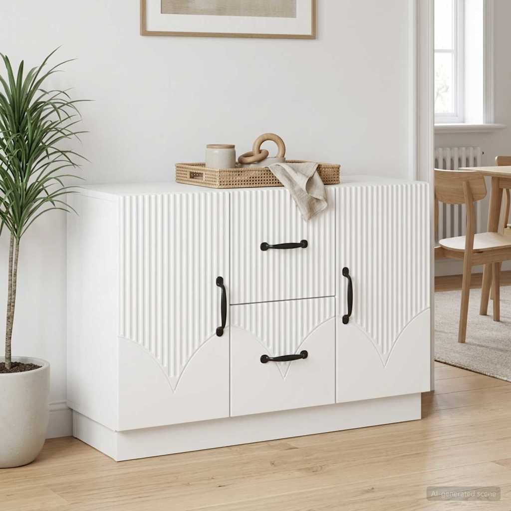 vidaXL Πλαϊνό γραφείο Λευκό 89 x 34,5 x 57 εκ. Επεξεργασμένο Ξύλο