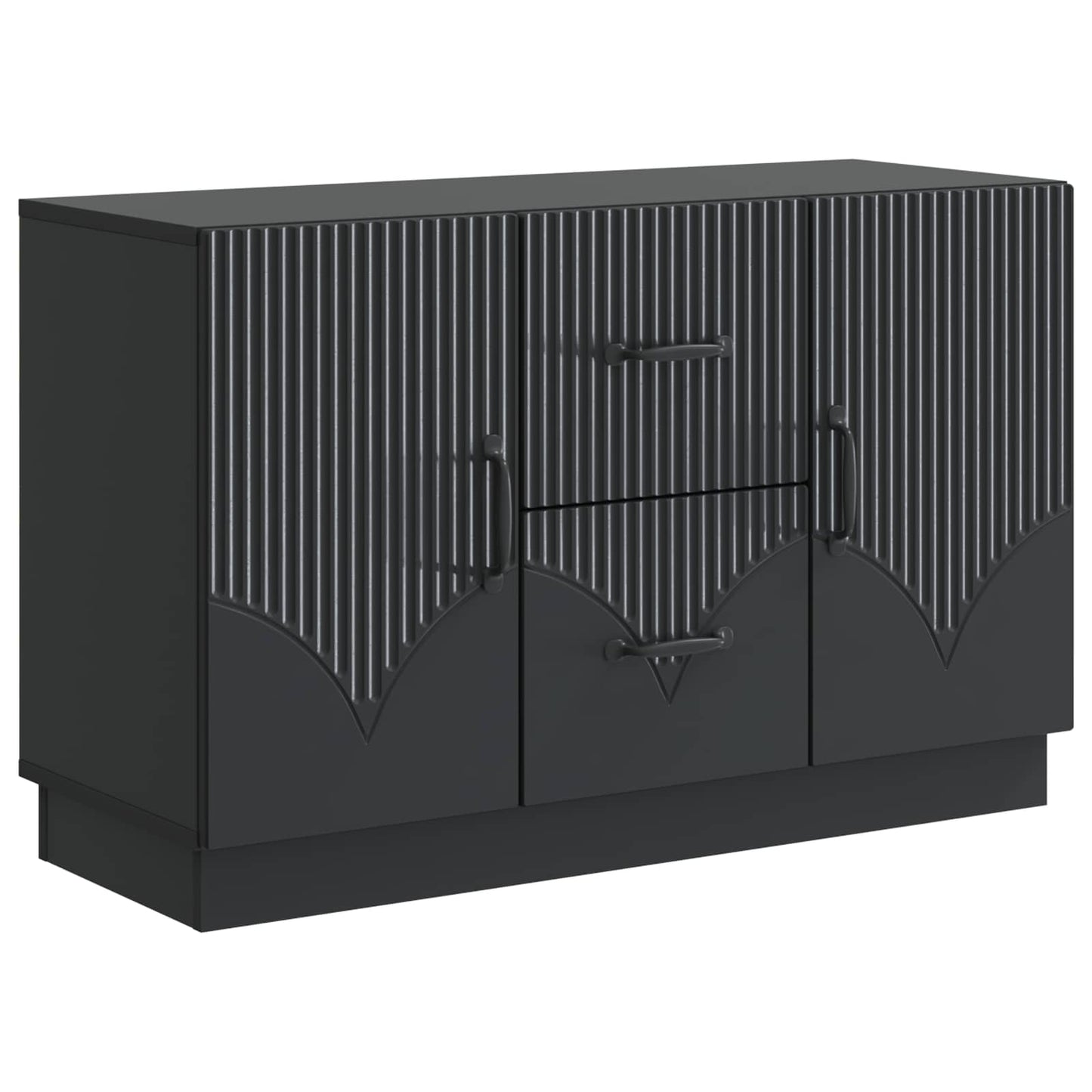 vidaXL Πλαϊνό γραφείο Μαύρο 89 x 34,5 x 57 εκ. Επεξεργασμένο Ξύλο