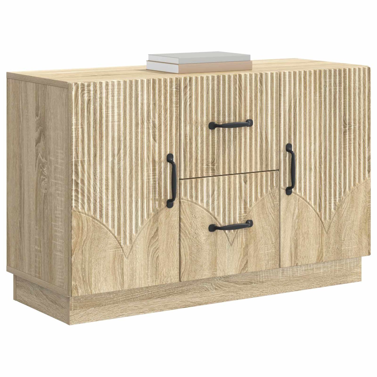 vidaXL Πλαϊνό γραφείο με συρτάρι Sonoma Δρυς 89 x 34,5 x 57 εκ.