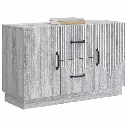 vidaXL Πλαϊνό γραφείο με συρτάρι Γκρι Sonoma 89 x 34,5 x 57 εκ.