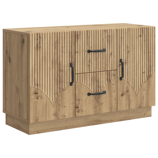 vidaXL Πλαϊνό γραφείο με συρτάρι Artisan Δρυς 89 x 34,5 x 57 εκ.