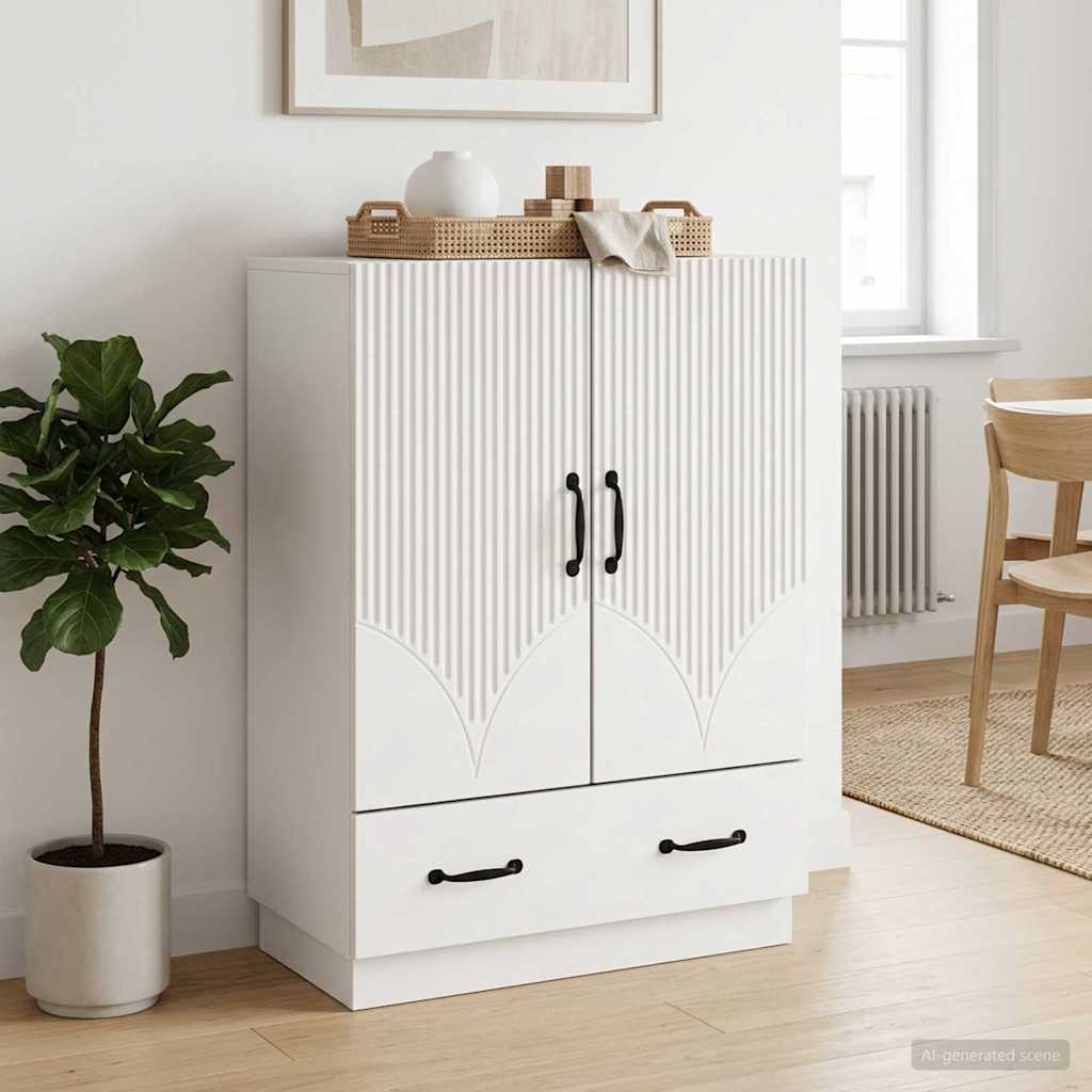vidaXL Πλαϊνό γραφείο Λευκό 66 x 34,5 x 92 εκ. Επεξεργασμένο Ξύλο