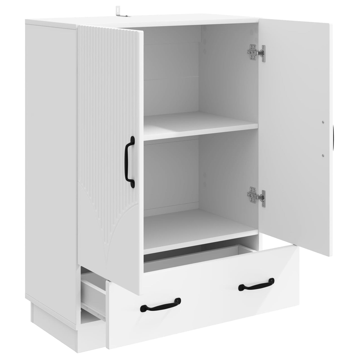 vidaXL Πλαϊνό γραφείο Λευκό 66 x 34,5 x 92 εκ. Επεξεργασμένο Ξύλο