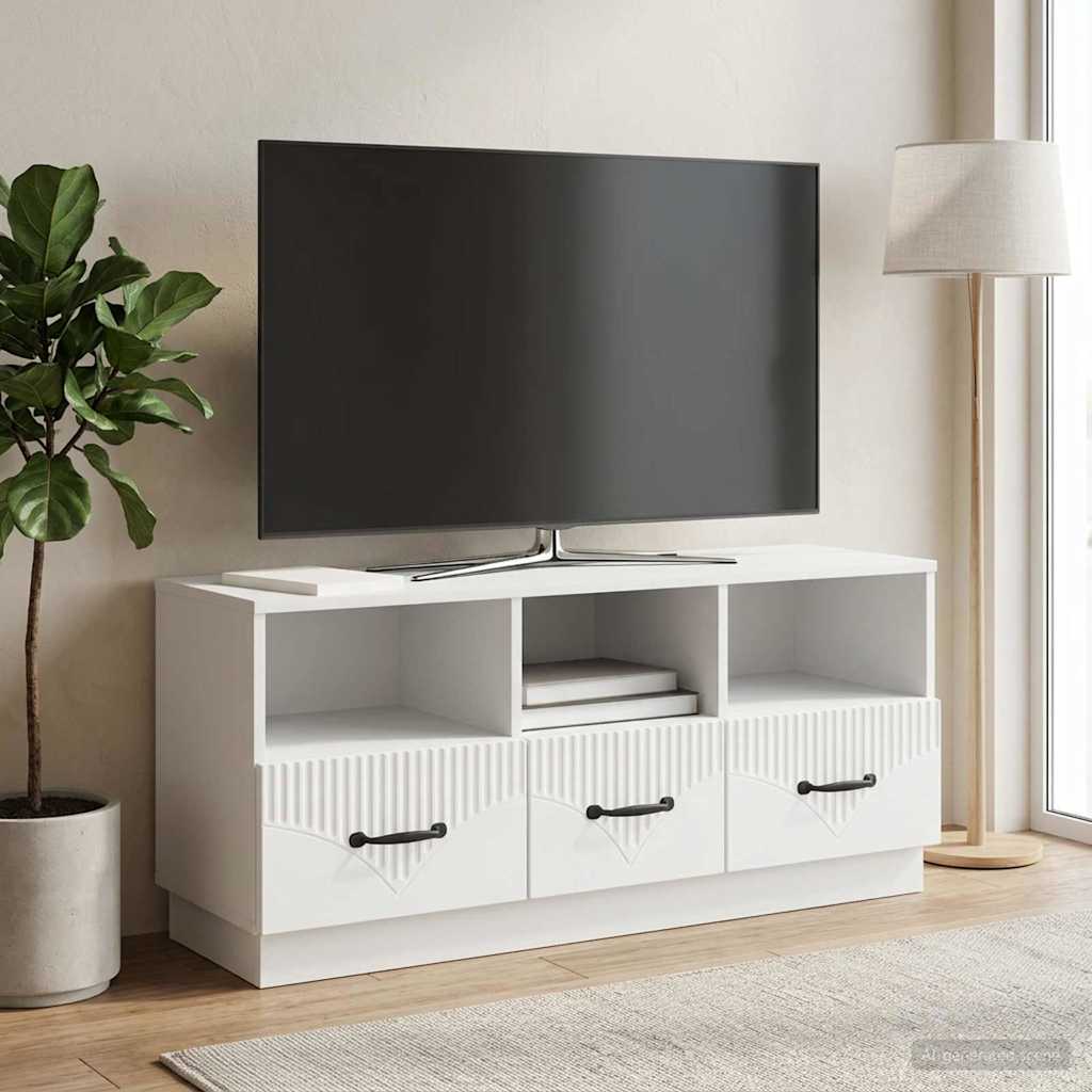 vidaXL Ντουλάπι TV Λευκό 102 x 34,5 x 47 εκ Επεξεργασμένο Ξύλο