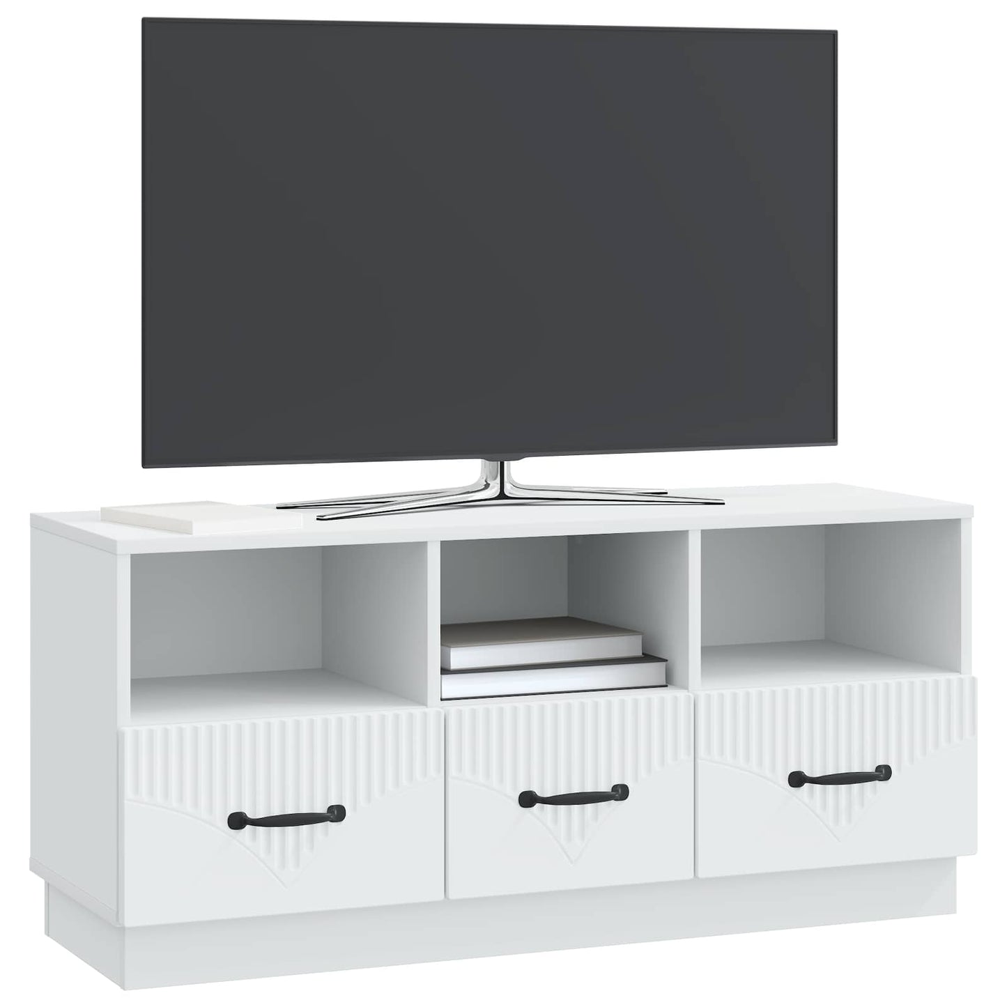 vidaXL Ντουλάπι TV Λευκό 102 x 34,5 x 47 εκ Επεξεργασμένο Ξύλο