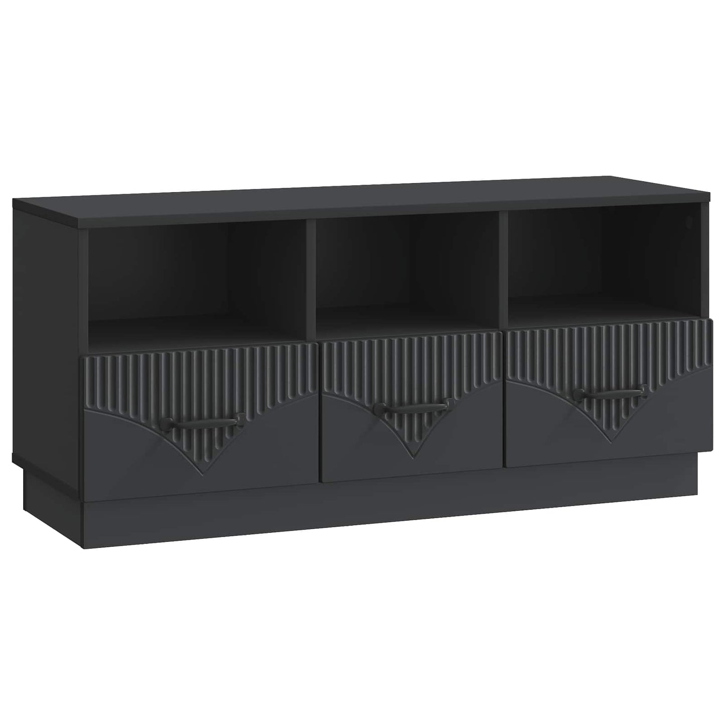 vidaXL Ντουλάπι TV Μαύρο 102 x 34,5 x 47 εκ Επεξεργασμένο Ξύλο