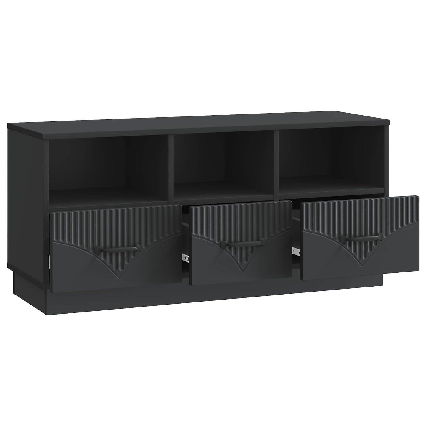vidaXL Ντουλάπι TV Μαύρο 102 x 34,5 x 47 εκ Επεξεργασμένο Ξύλο