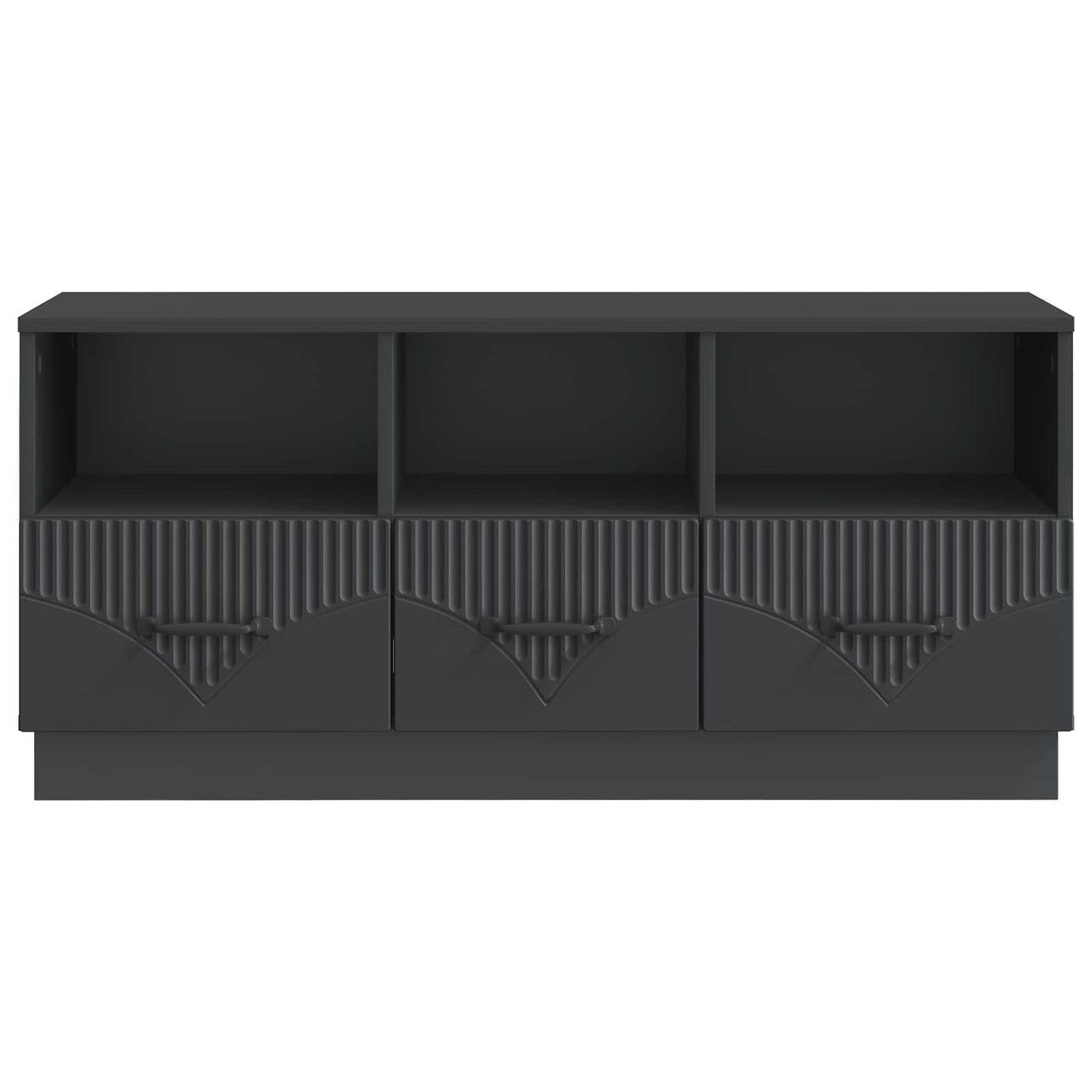 vidaXL Ντουλάπι TV Μαύρο 102 x 34,5 x 47 εκ Επεξεργασμένο Ξύλο