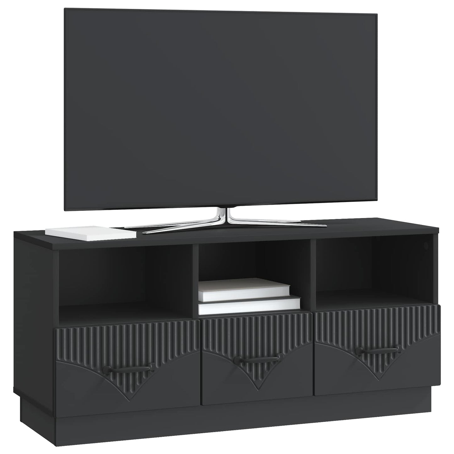 vidaXL Ντουλάπι TV Μαύρο 102 x 34,5 x 47 εκ Επεξεργασμένο Ξύλο