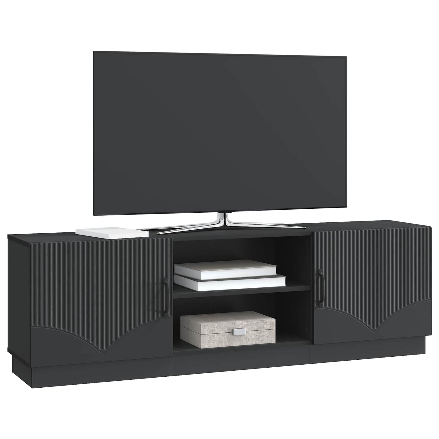 vidaXL Ντουλάπι TV Μαύρο 150 x 31 x 47 εκ Επεξεργασμένο Ξύλο