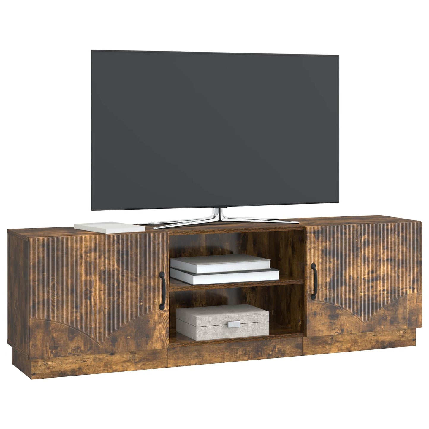 vidaXL Ντουλάπι TV Καπνισμένο Ξύλο Δρυός 150 x 31 x 47 εκ