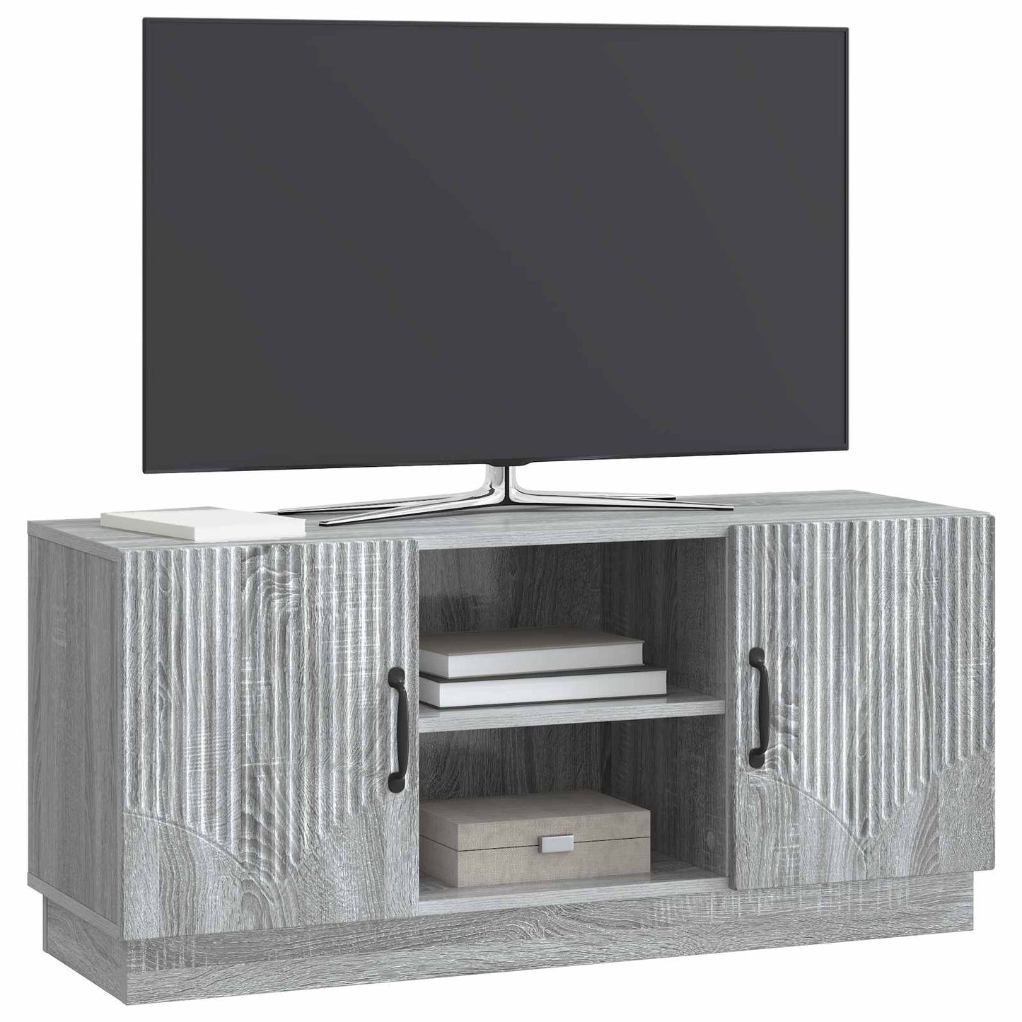 vidaXL Ντουλάπι TV Γκρι Sonoma 102 x 34,5 x 47 εκ Επεξεργασμένο Ξύλο