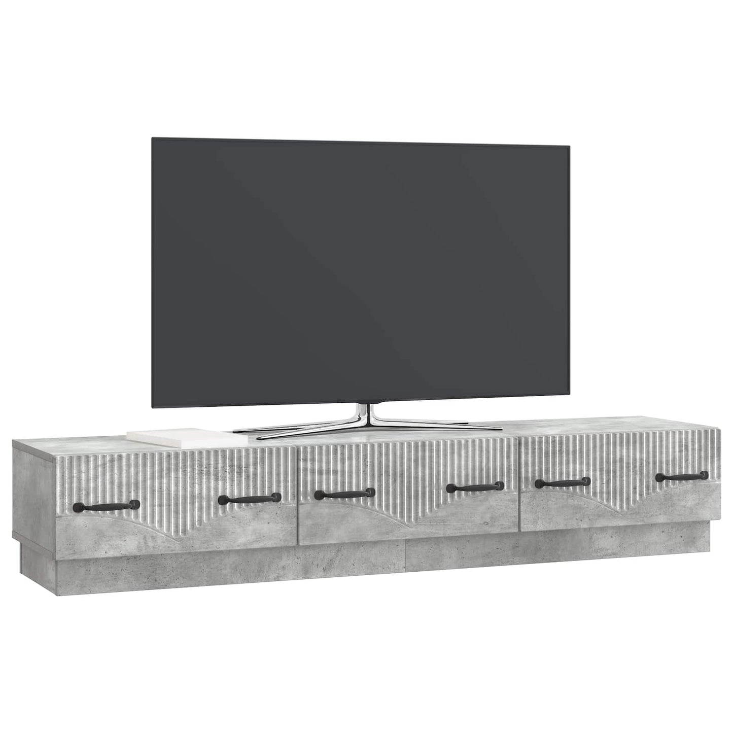 vidaXL Ντουλάπι TV με συρτάρι Γκρι Σκυροδέματος 147 x 34,5 x 27 εκ