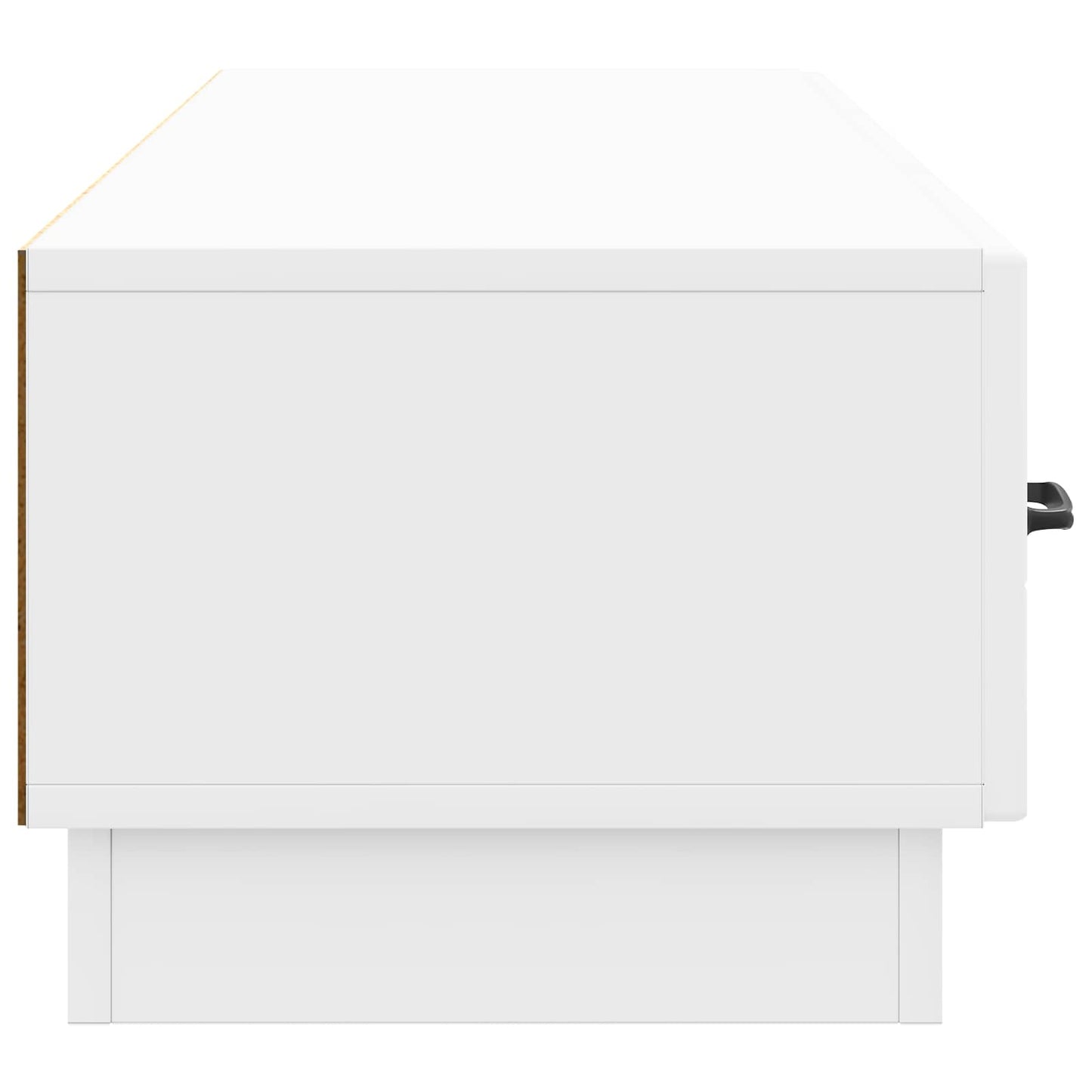 vidaXL Ντουλάπι TV με συρτάρι Γυαλιστερό Λευκό 147 x 34,5 x 27 εκ
