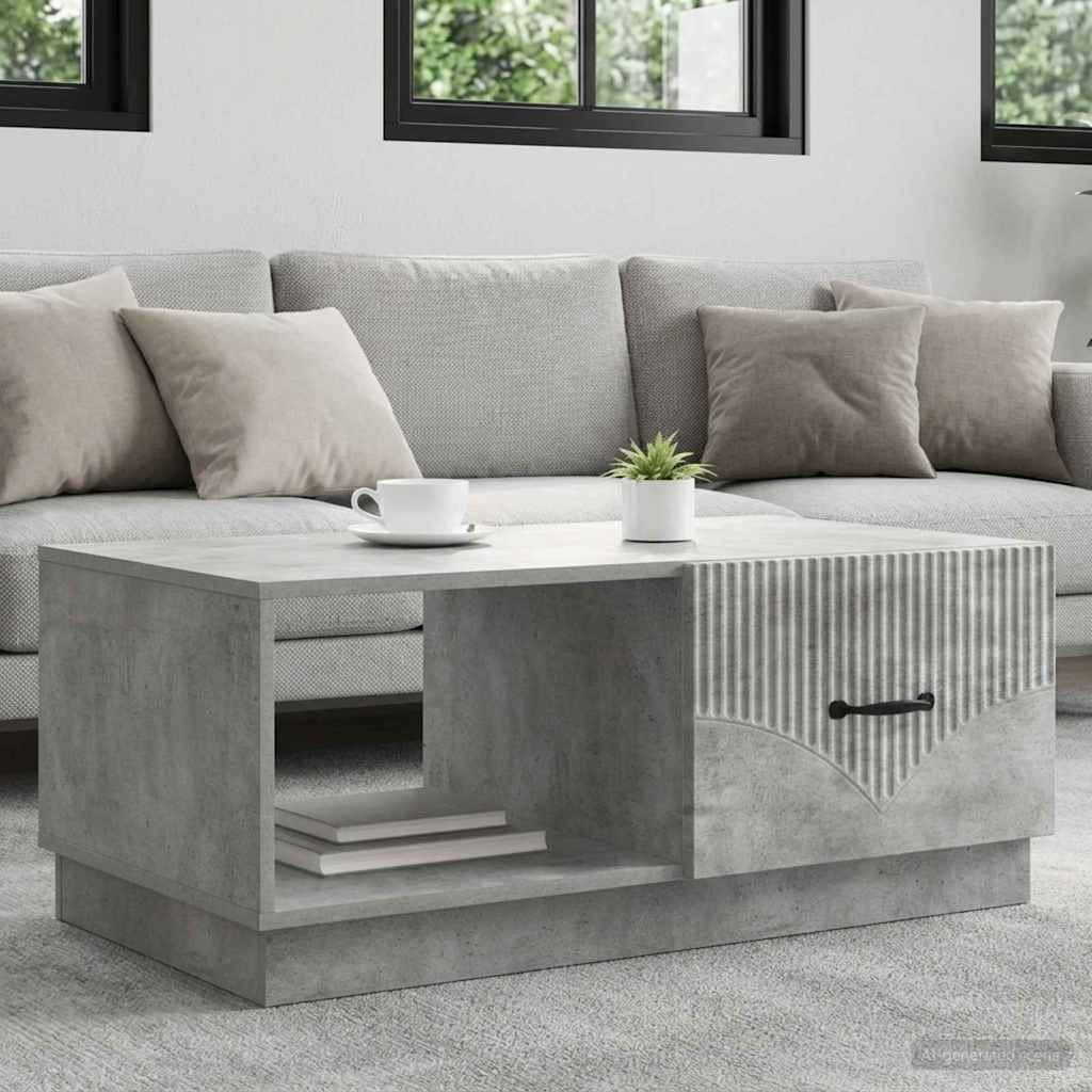 vidaXL Τραπεζάκι σαλονιού Γκρι Σκυροδέματος 90 x 50 x 37 εκ