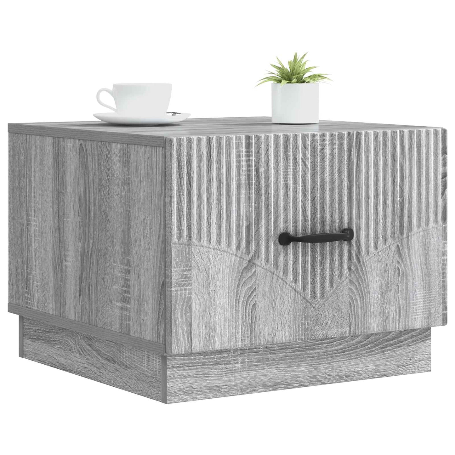 vidaXL Τραπεζάκι σαλονιού με συρτάρι Γκρι Sonoma 49 x 50 x 37 εκ.