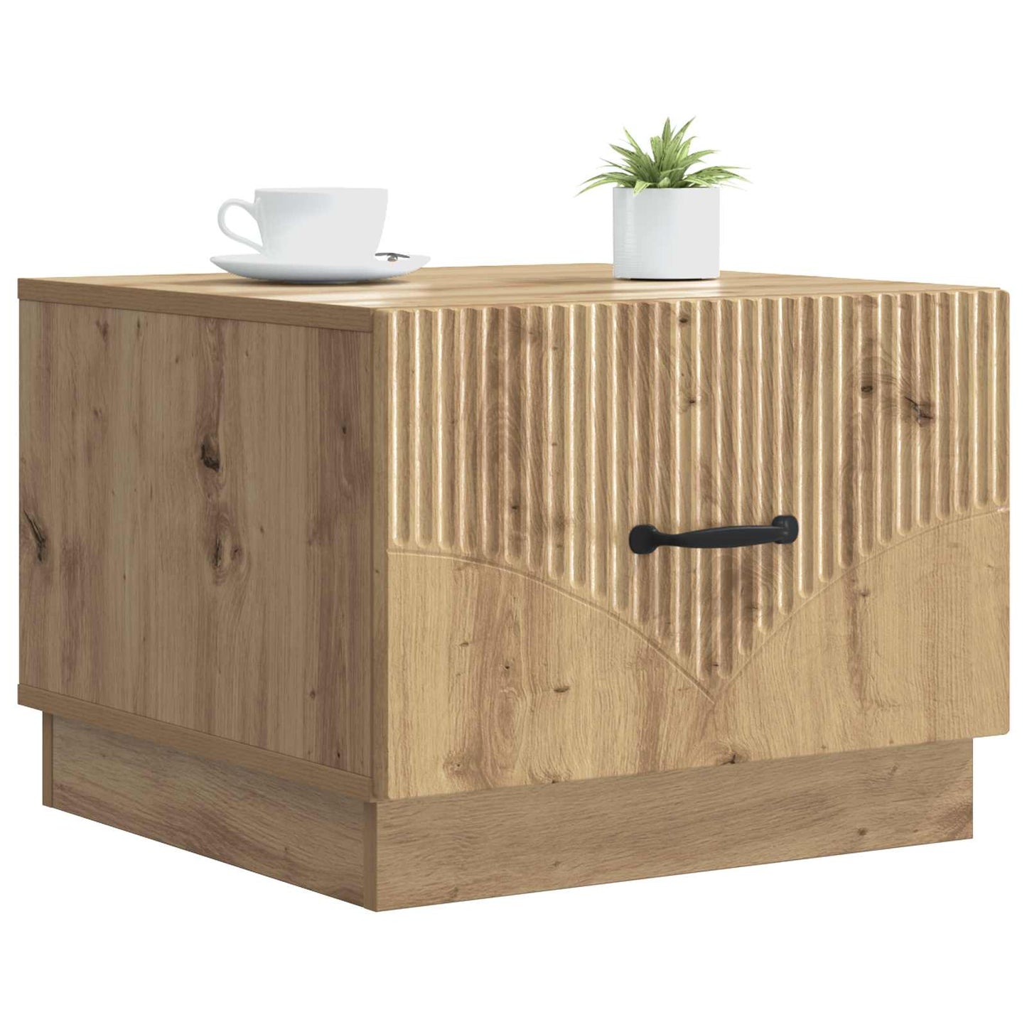 vidaXL Τραπεζάκι σαλονιού με συρτάρι Artisan Δρυς 49 x 50 x 37 εκ.