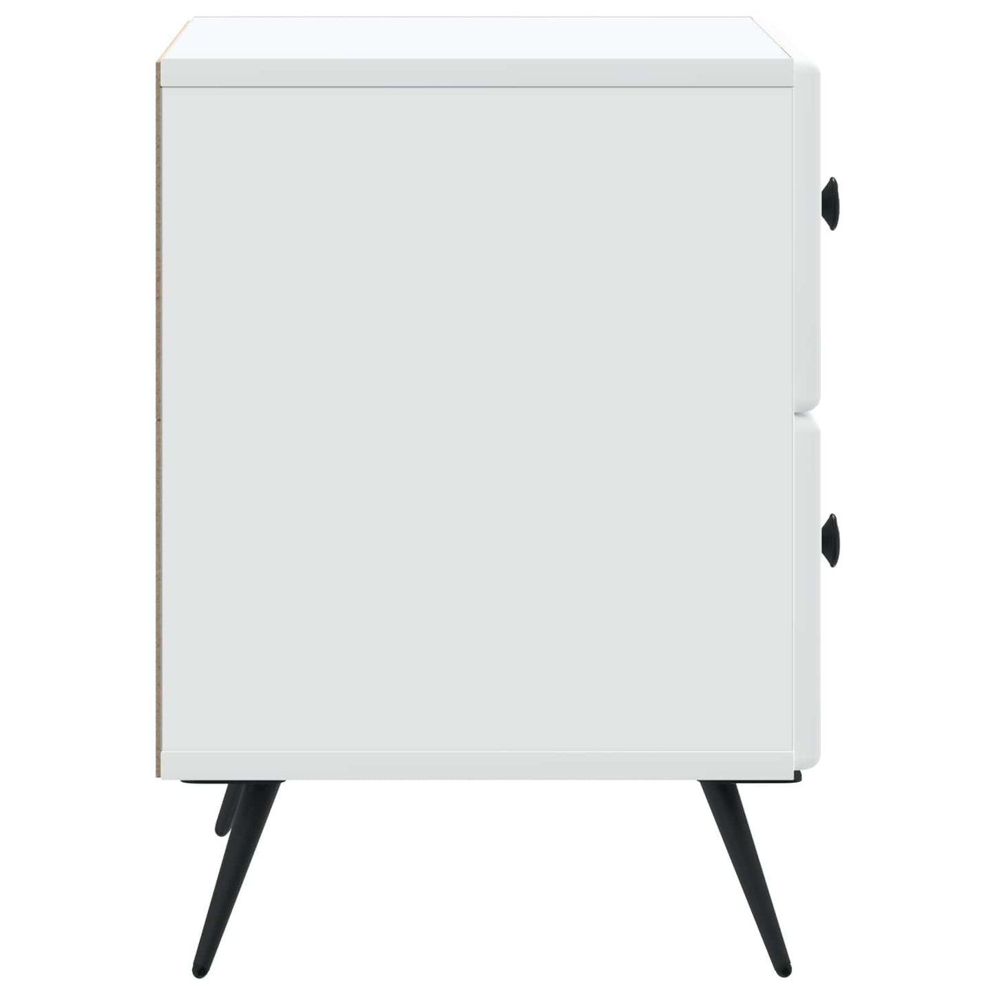 vidaXL Κομοδίνο Λευκό 43 x 34,5 x 47,5 εκ Επεξεργασμένο Ξύλο