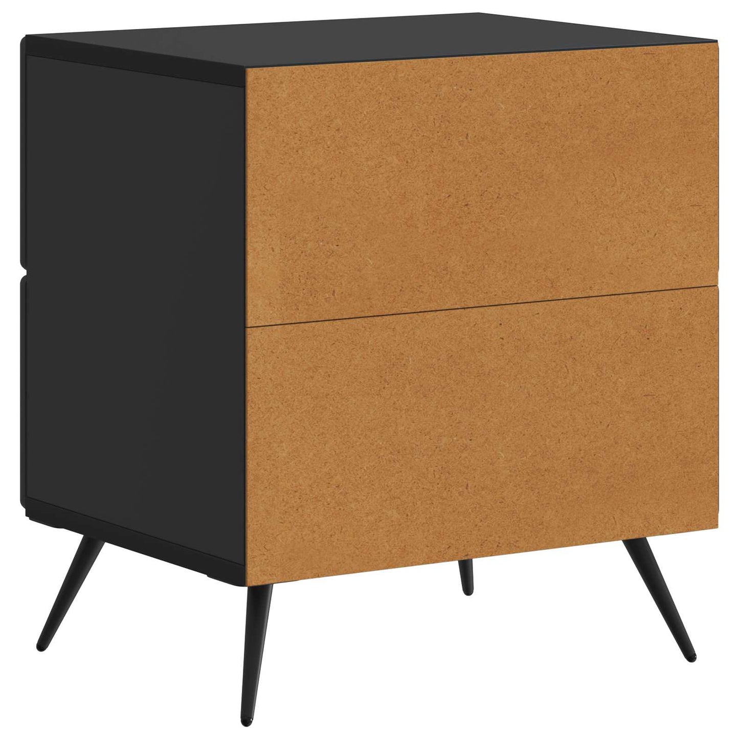 vidaXL Κομοδίνο Μαύρο 43 x 34,5 x 47,5 εκ Επεξεργασμένο Ξύλο