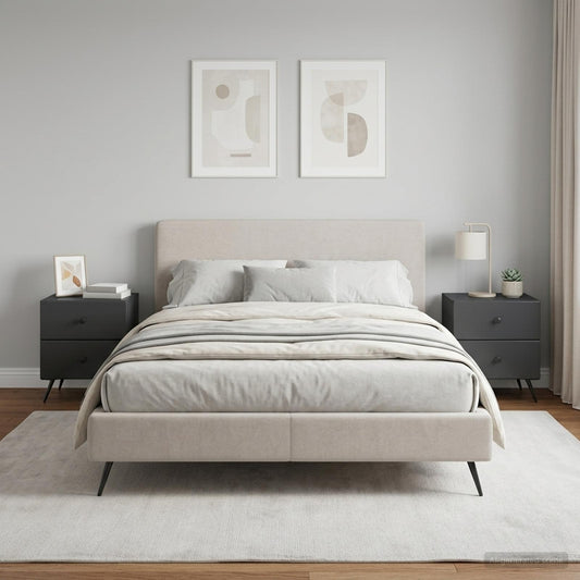 vidaXL Κομοδίνο 2 τμχ. Μαύρο 43 x 34,5 x 47,5 εκ Επεξεργασμένο Ξύλο
