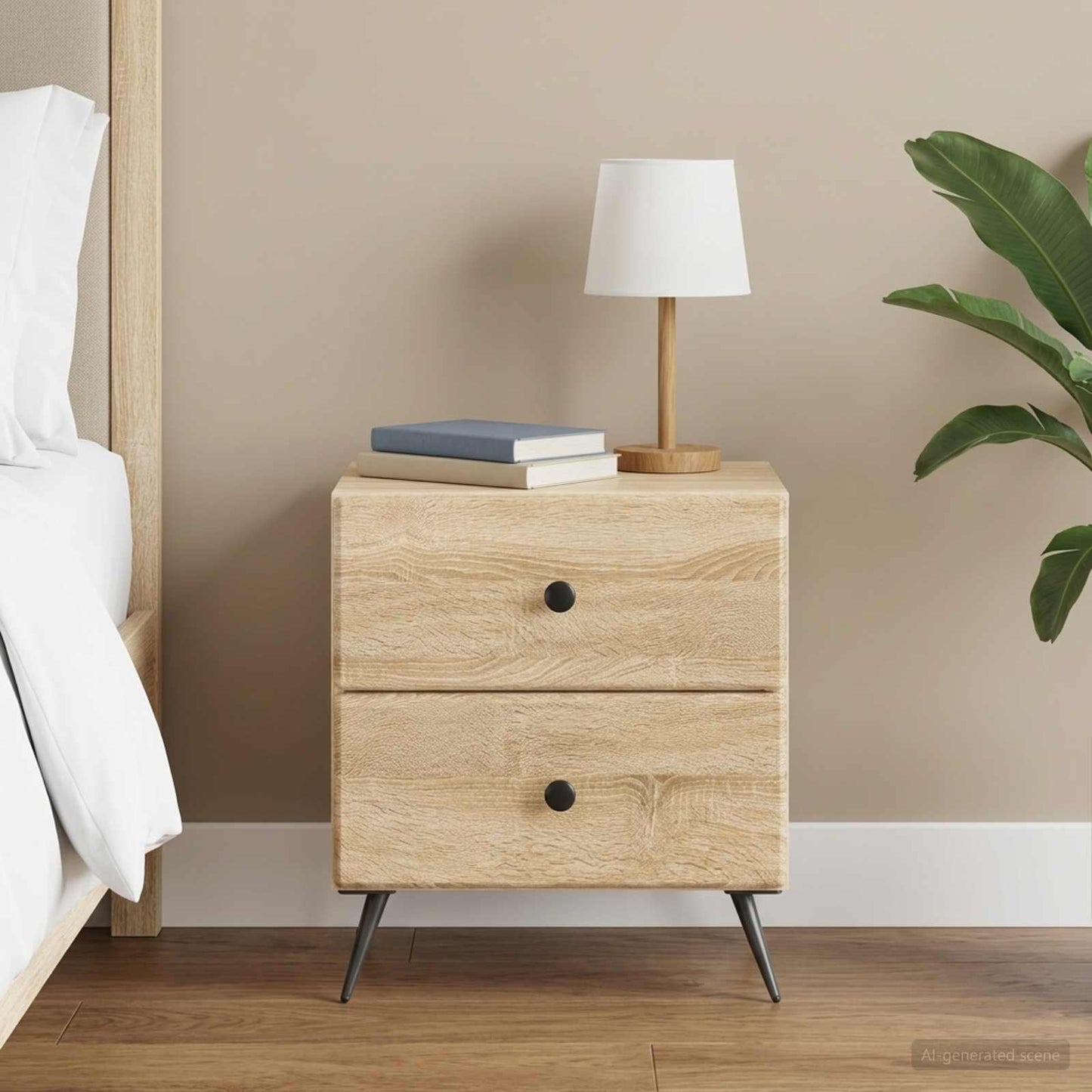 vidaXL Κομοδίνο Sonoma Δρυς 43 x 34,5 x 47,5 εκ Επεξεργασμένο Ξύλο