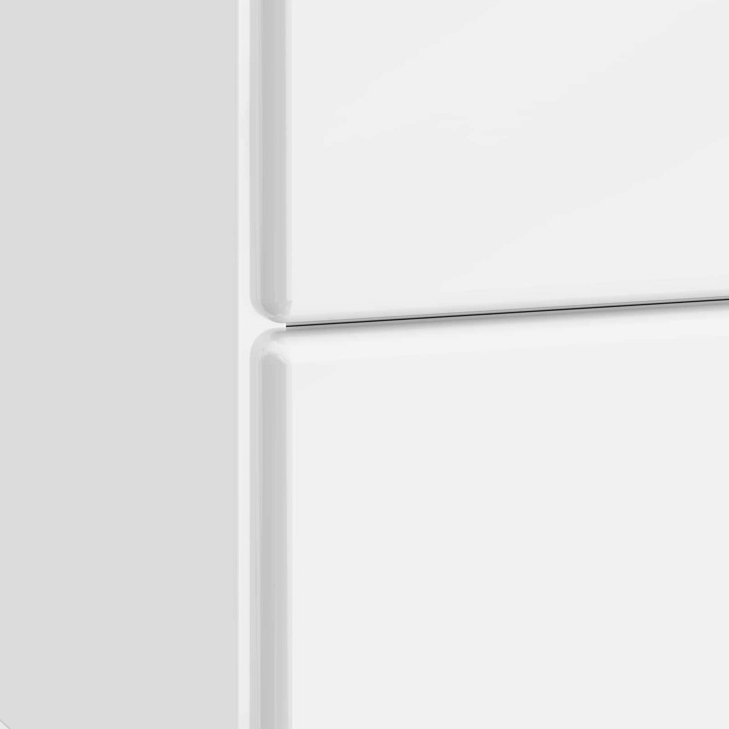 vidaXL Κομοδίνο με συρτάρι Γυαλιστερό Λευκό 43 x 34,5 x 47,5 εκ