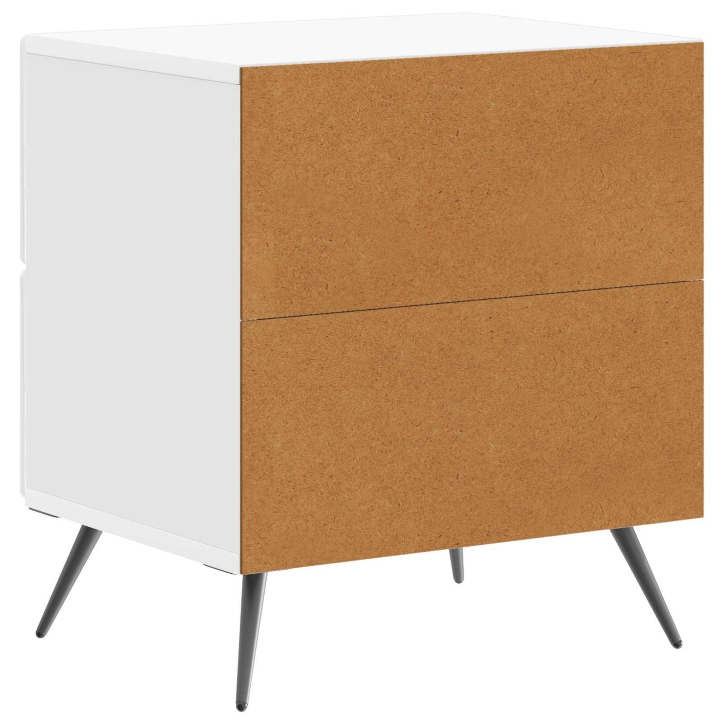 vidaXL Κομοδίνο με συρτάρι Γυαλιστερό Λευκό 43 x 34,5 x 47,5 εκ