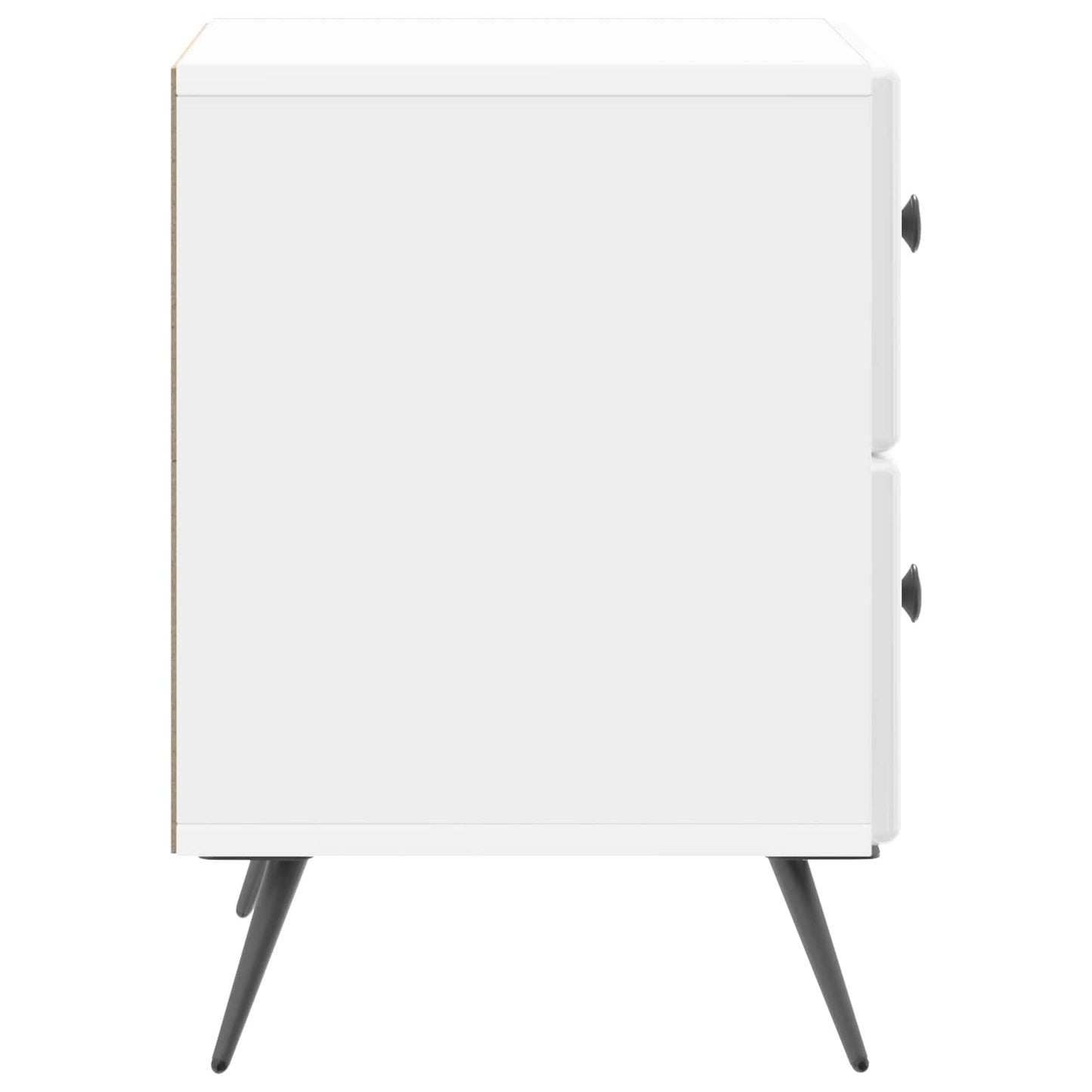 vidaXL Κομοδίνο 2 τμχ. Γυαλιστερό Λευκό 43 x 34,5 x 47,5 εκ