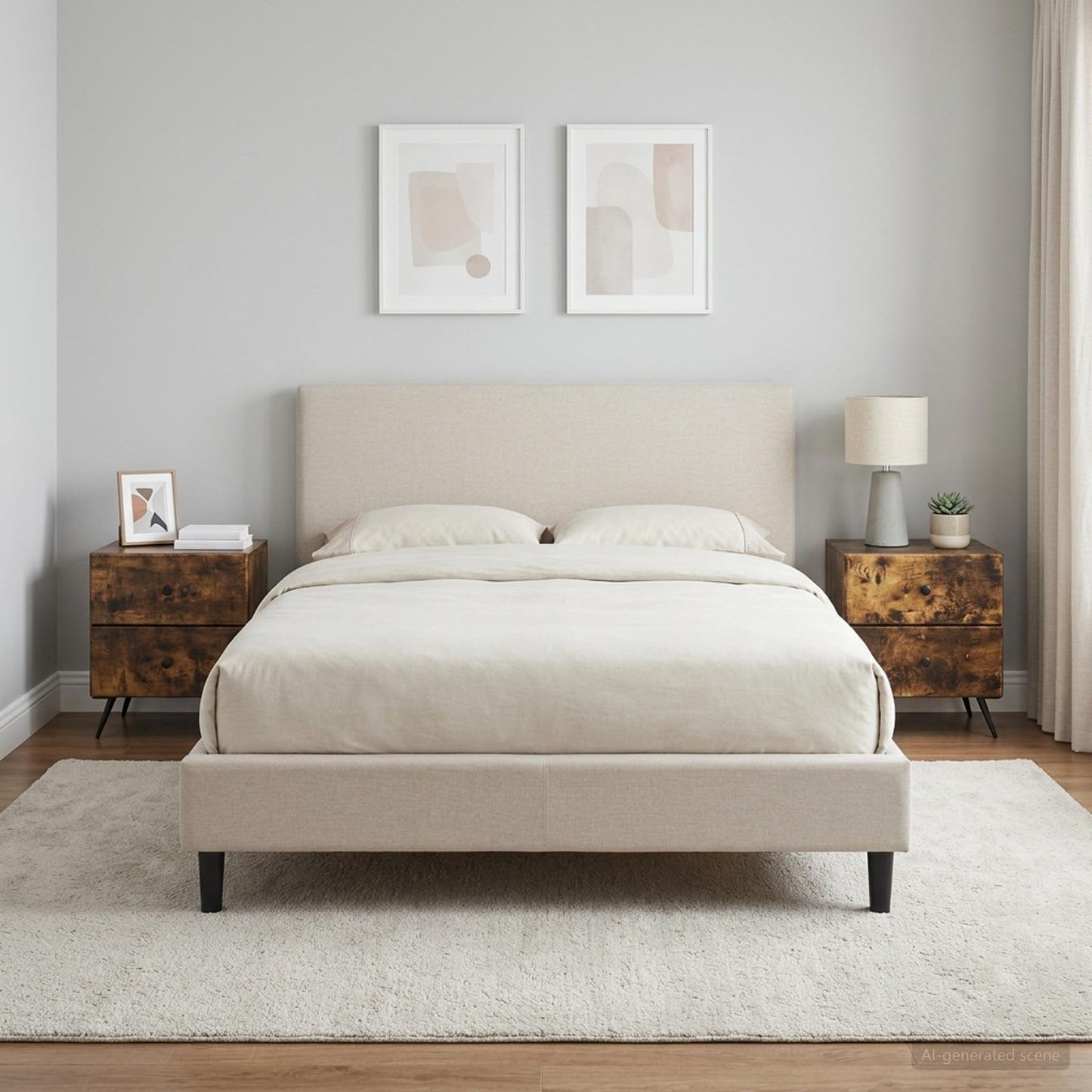 vidaXL Κομοδίνο 2 τμχ. Καπνισμένο Ξύλο Δρυός 43 x 34,5 x 47,5 εκ